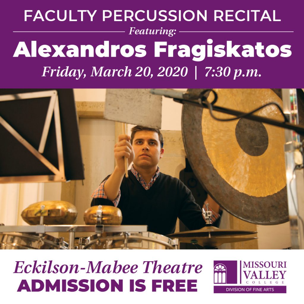 Faculty Percussion Recital by Alexandros Fragiskatos